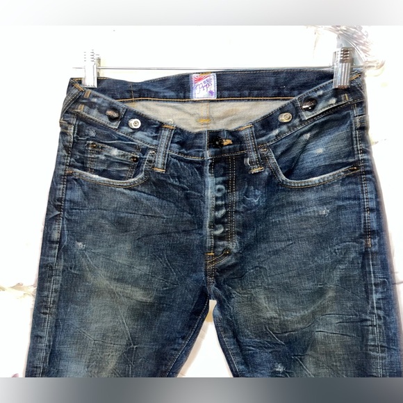 PRPS Vintage denim Jeans Mens Made in Japan SZ 31 Button P45 P05V Distressed - Picture 3 of 9